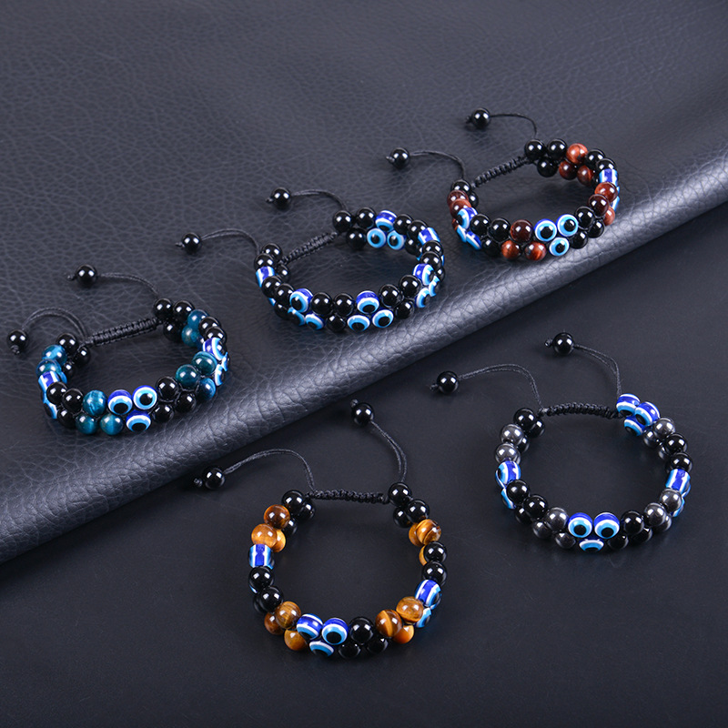 Bracelets Classification Ethnic Style Eye Natural Stone Beaded Men's Bracelets Men Beaded Bracelets