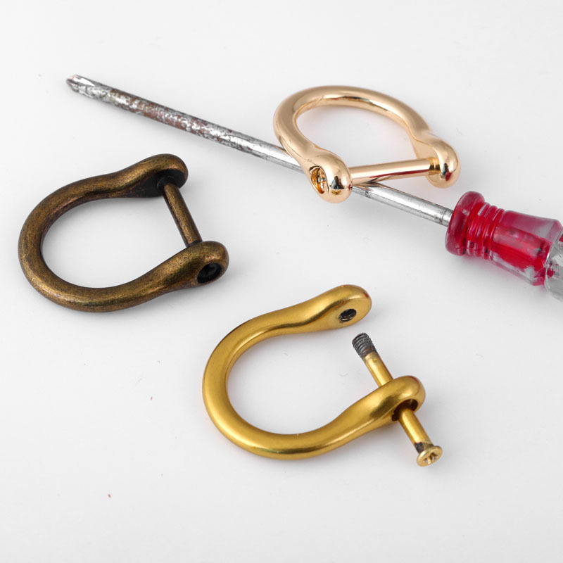 Hebilla de herradura hebilla de metal tornillo D Hebilla desmontable D anillo hebilla de herradura hebilla de las mujeres accesorios de reparación hebilla en stock al por mayor image 3