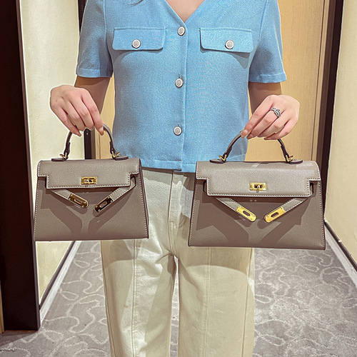  Spring and Summer New Niche Commuting Handbags Western Fashion Handheld Kelly Bag Women's Versatile Shoulder Crossbody Bag