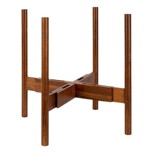 Estante de flores retráctil de cuatro patas, estante de maceta de madera, soporte de carne, fábrica directa de productos de bambú y madera para el hogar