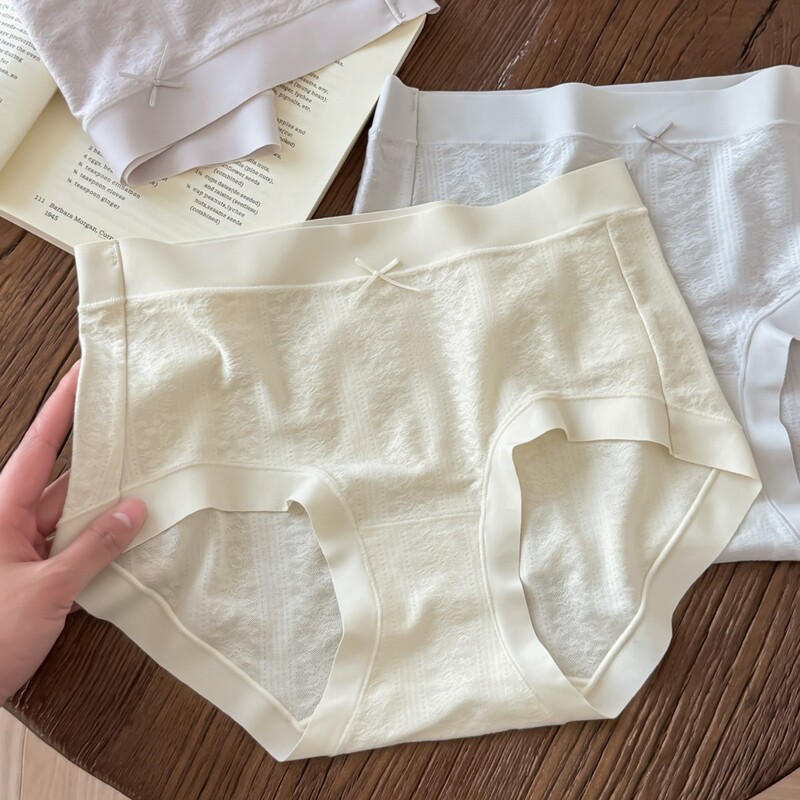 7106 French Jacquard 50-Count Lyocell Cotton Lace Women's Underwear, Class a Seamless Pure Cotton with Extended Crotch, 10A Antibacterial 7106 French Jacquard 50-Count Lyocell Cotton Lace Women's Underwear, Class a Seamless Pure Cotton with Extended Crotch, 10A Antibacterial