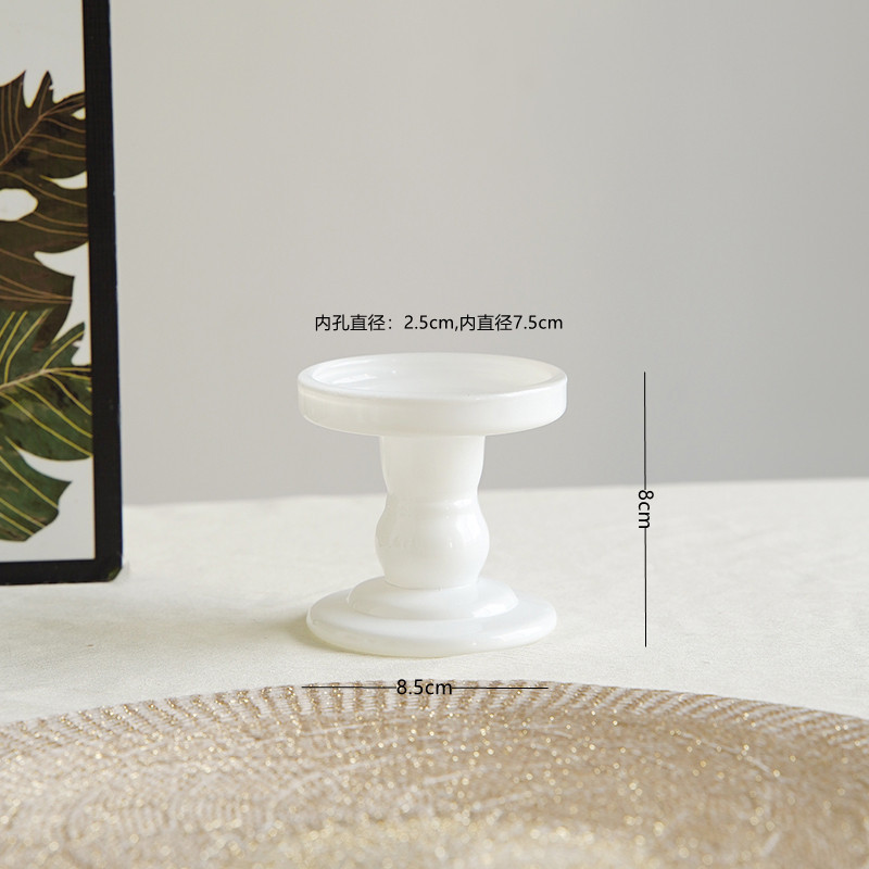 White roman column candlestick trumpet