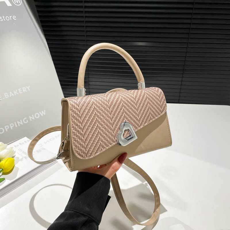 Nuevo bolso de hombro de estilo europeo y americano 2025 costura verano de gran capacidad mensajero portátil para mujer bolso cuadrado pequeño para mujer
