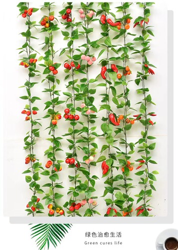 Decorative ceiling for a faux fruit vine store, farmhouse-style fake fruit vines, plastic model props, wholesale