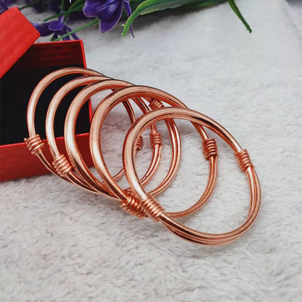 Copper glossy brass ethnic bracelet