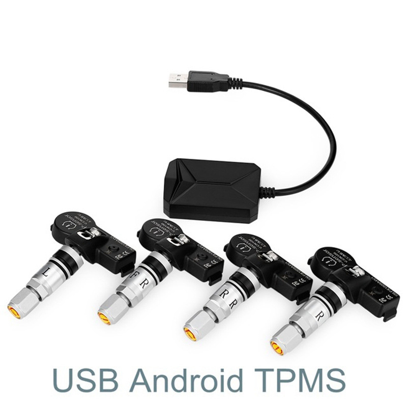 Cross-Border Android Navigation Car USB Tire Pressure Monitoring System Tpms Internal and External Wheel Temperature Detection