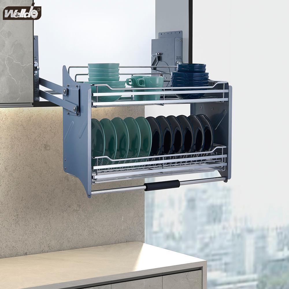 Welldo纬东 厨房吊柜升降机拉篮双层收纳升降机拉篮调味拉篮