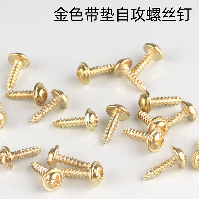 Cross-Stitch Decorative Painting, Traditional Chinese Painting, Calligraphy, Picture Frame, Gold and Silver Self-Tapping Screws with Pads, Flat Head Picture Frame Hardware Accessories Cross-Stitch Decorative Painting, Traditional Chinese Painting, Calligraphy, Picture Frame, Gold and Silver Self-Tapping Screws with Pads, Flat Head Picture Frame Hardware Accessories