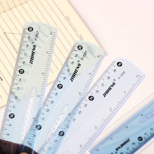 Factory direct sales 20cm ruler for student learning 20CM ruler with wavy ruler 30CM ruler