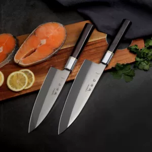Японская кухня сашими нож для рыбы.