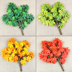 模擬カナダカエデの葉偽の枝と葉緑の植物秋の装飾造園偽の葉卸売
