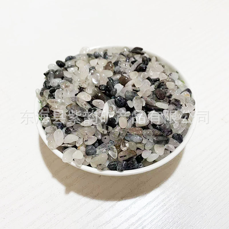 卸売り天然水晶砕石粉紫黄水晶七色水晶水槽植木鉢装飾消磁水晶砕石|undefined