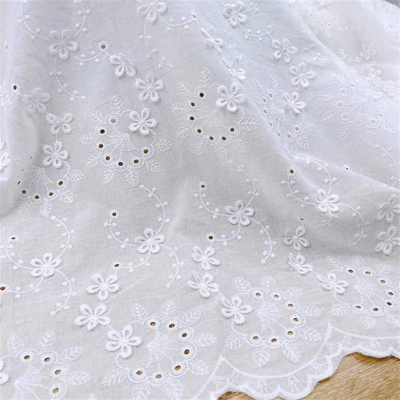 Cotton three dimensional double-sided cloth, with embroidery