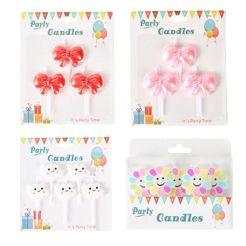 Nueva vela de cumpleaños para niños de dibujos animados lindo, pastel de cumpleaños coreano, complemento de decoración para hornear, vela sin humo