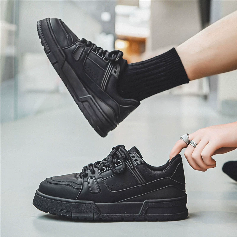 Национальные тенденции ниша 2023 год новая черная американская ретро- sneakers с толстой подошвой повседневные спортивные туфли BX148-H