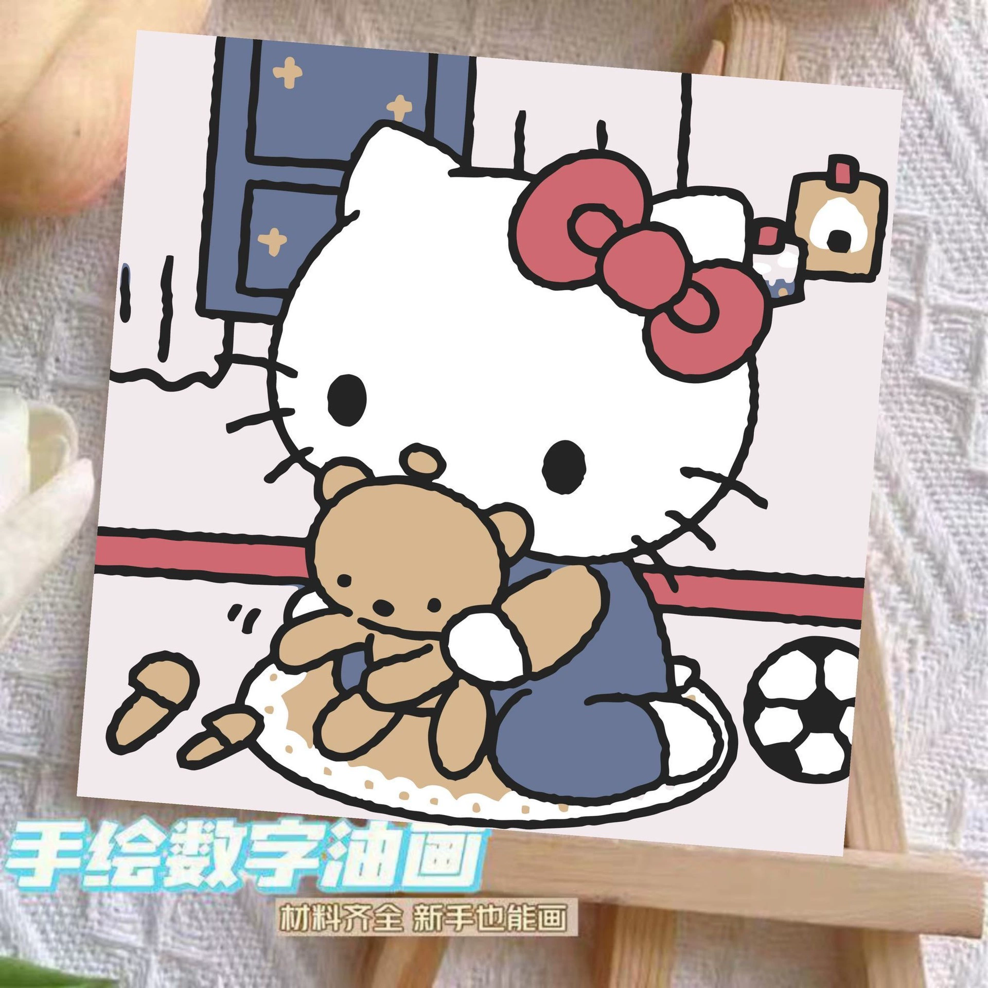 Hello Kitty, Hello Kitty, цифровая акриловая живопись, масляная краска, декор, ручная роспись