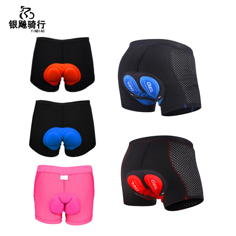 Bicycle Riding Underwear Men's Thickened Silicone Mountain Cycling Pants Quick-drying Highway Bike Shorts Four Seasons Bicycle Equipment