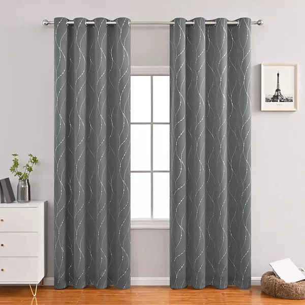 [Gray] Vertical line silver hot stamping-hole punching