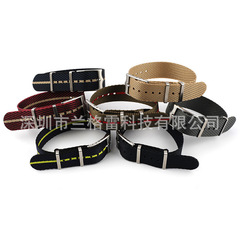 適配碧灣小紅花 20/22mm一條過nato尼龍錶帶Zulu編織帝陀帆布錶帶