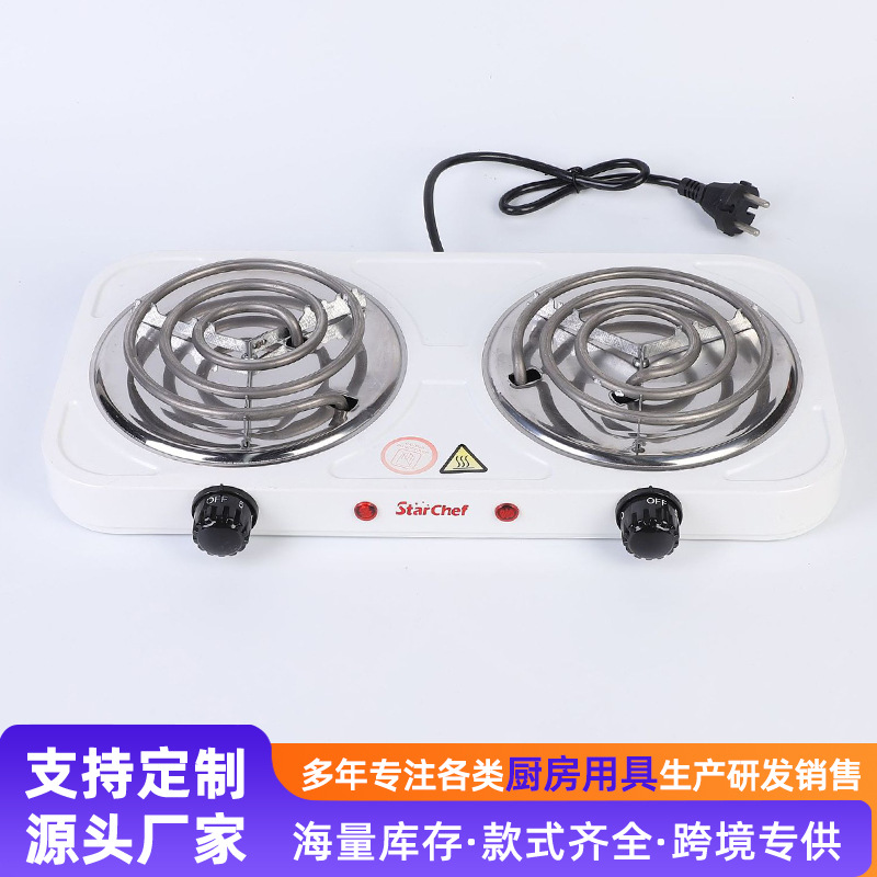 Estufas de cerámica eléctrica de doble cabeza pequeños electrodomésticos multifuncionales medicina hervir horno de café cocina pequeña estufa eléctrica doméstica al por mayor image 1