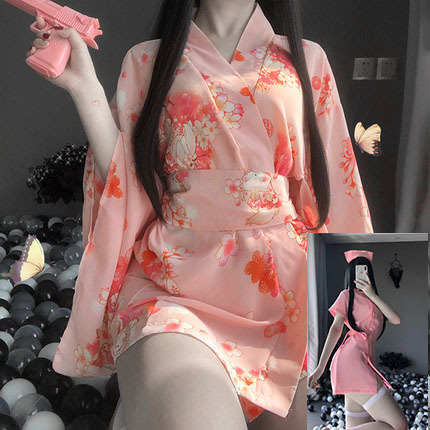 Abrigo de kimono + enfermera