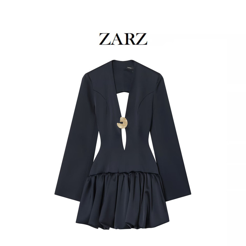 Zarz Self-Made European and American Style New Women's Fashion Trendy Balloon-Style Mini Dress 9563605