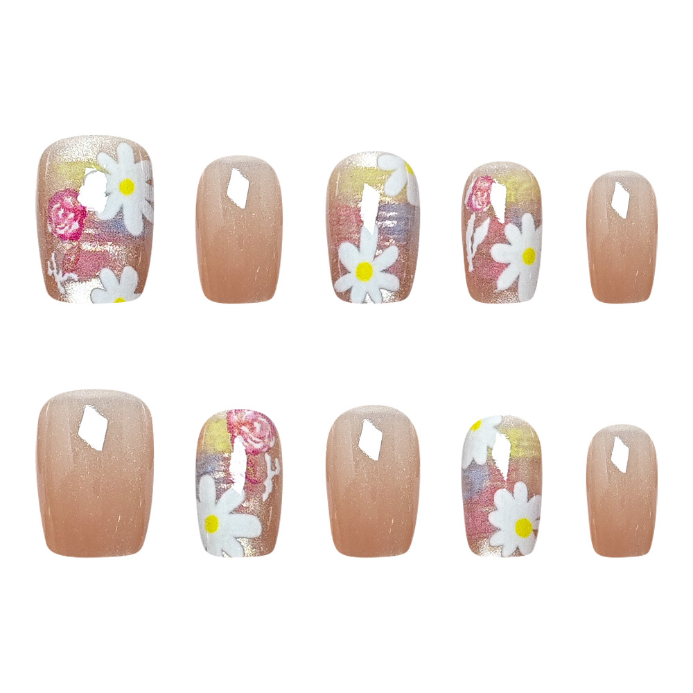 Piezas de arte floral en relieve para decoración de uñas, juego de 10 piezas con pegatinas de ojo de gato, uñas postizas de alta gama hechas a mano.