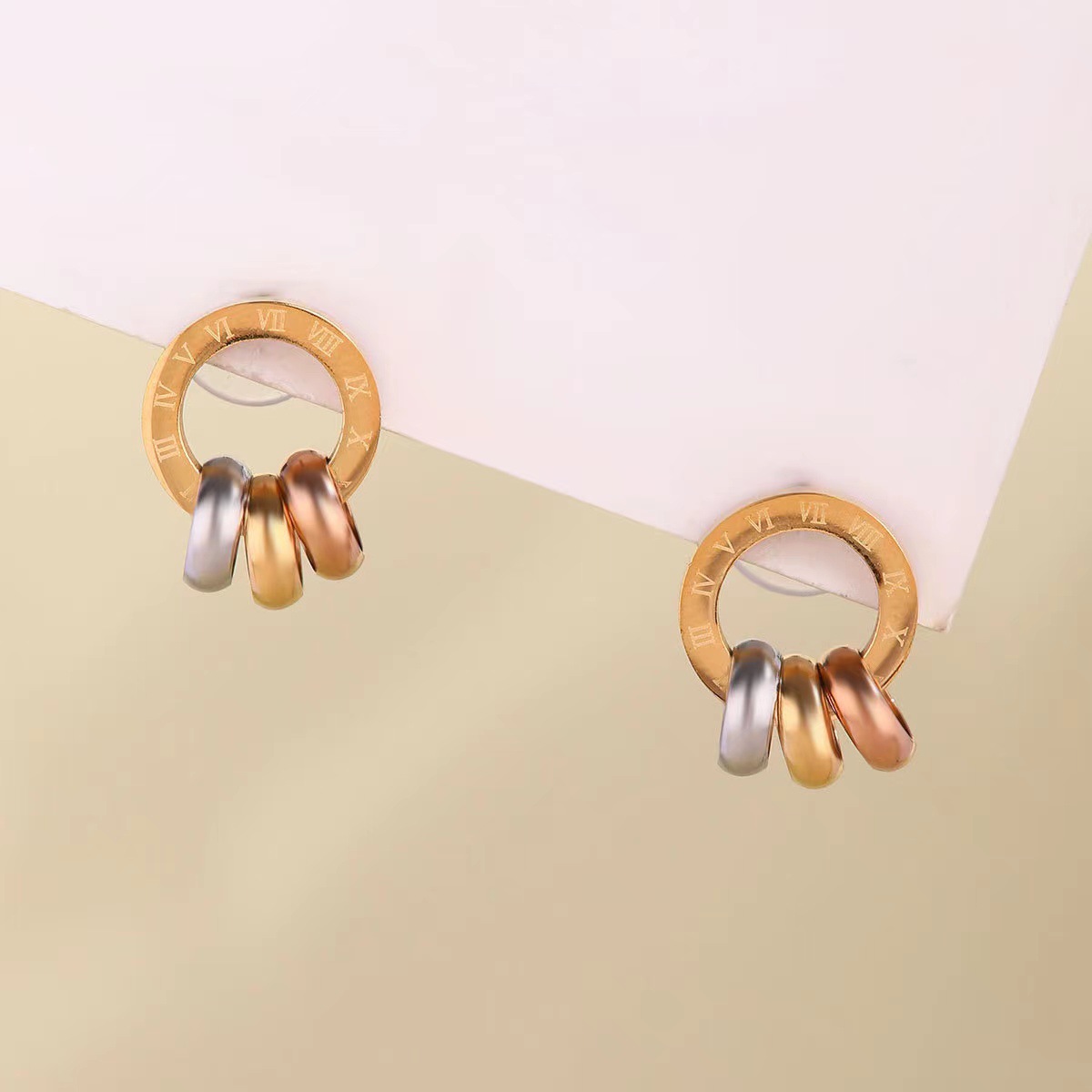 Fashionable universal earrings stainless steel