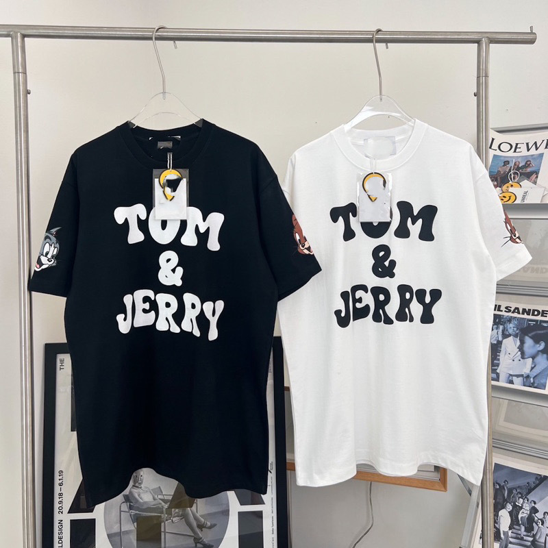 Foreign trade fashion short-sleeved T-shirt women's summer New loose Tommy cartoon print versatile casual couple top