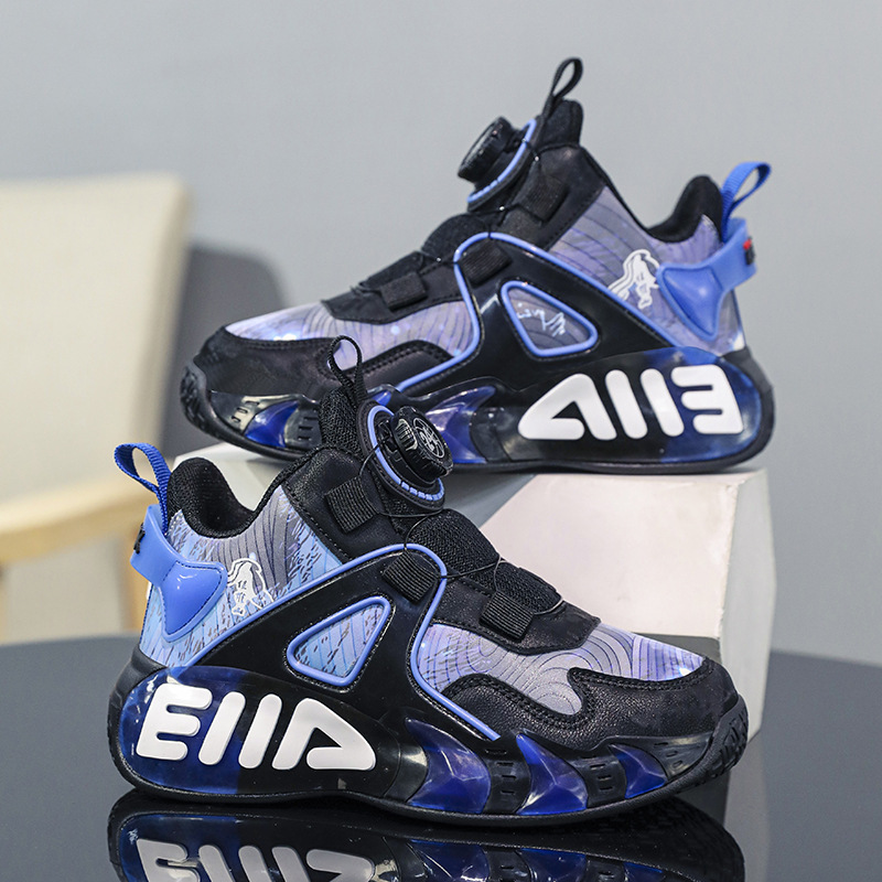 Children's Basketball Shoes Autum Youth Boys and Girls Sports Shoes Practical Wear-Resistant Friction Sound Kidsren's Shoes Non-Slip