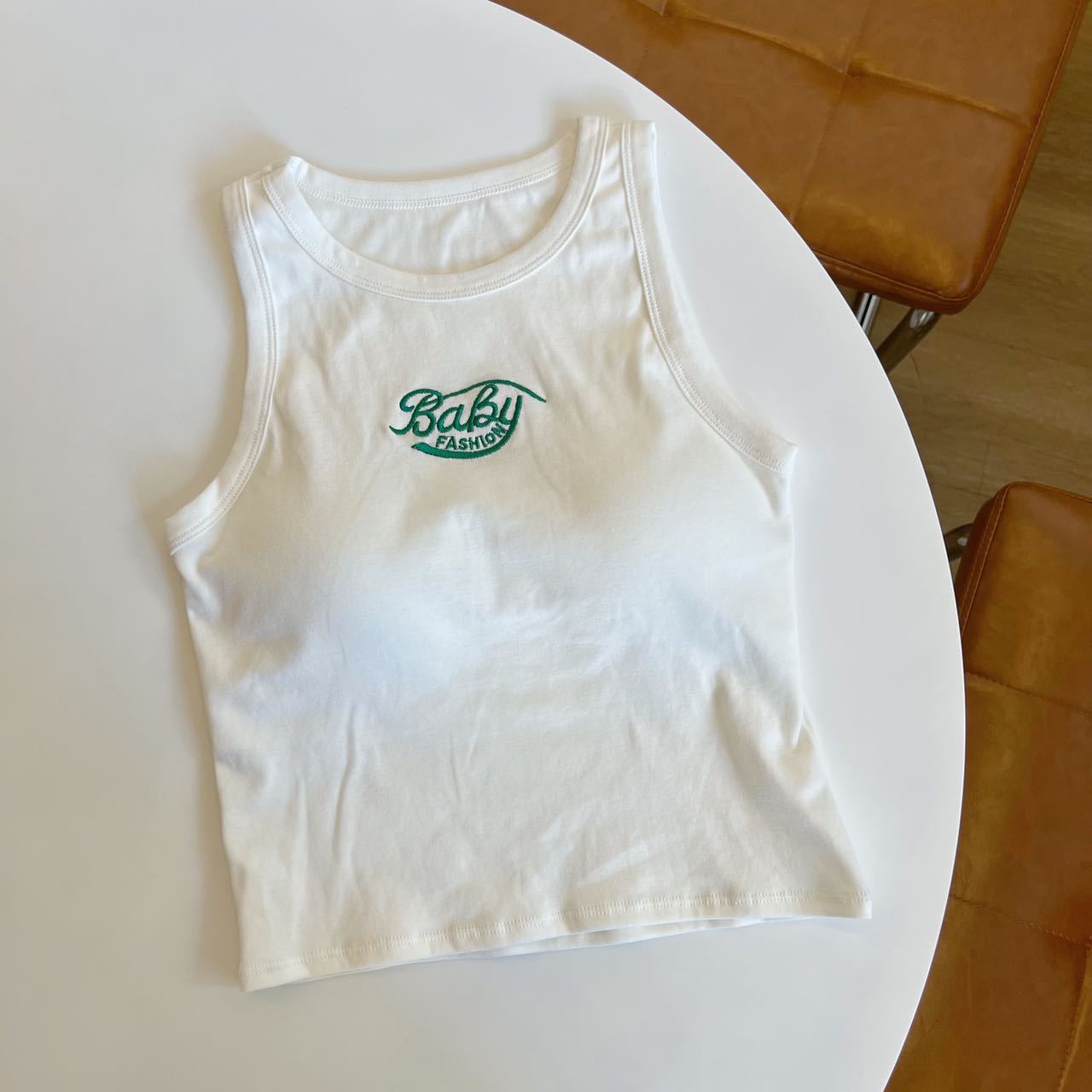 Fenafu moda blanco carta deportes todo fósforo chaleco ropa de trabajo estilo Sling mujer desgaste interior desgaste exterior superior