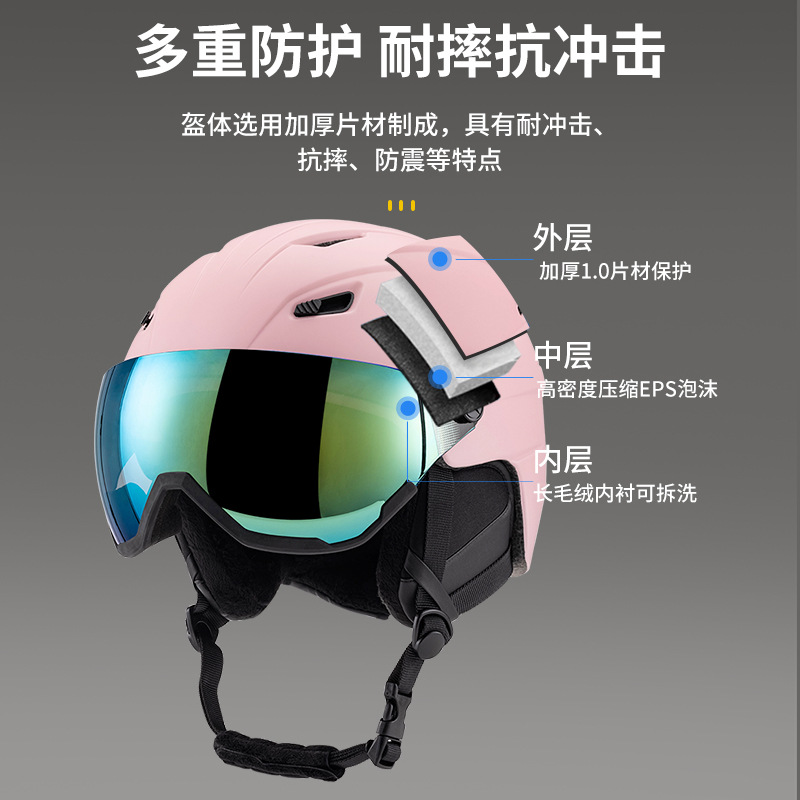 新しいスキーヘルメットアウトドアスポーツユニセックススキー用品通気性暖かい落下防止ヘルメット卸売