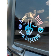 Z 34836 Skeleton Hand Car Glass Sticker ����������������ֽ