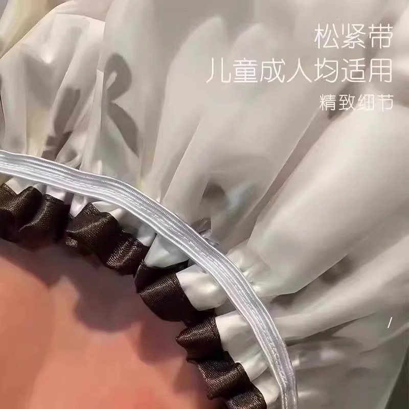 双层新款浴帽女生男士洗澡防水加厚发帽儿童用不湿头发大号沐浴帽|undefined