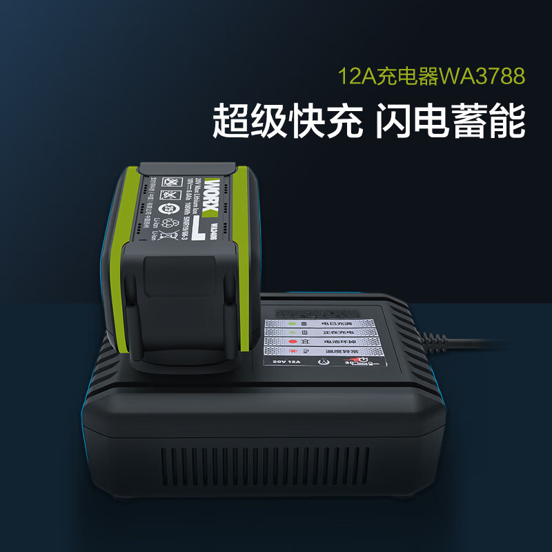 Cargador de batería de litio de 20V WA3924 multicompartido WA3924 [20V 2A carga rápida]