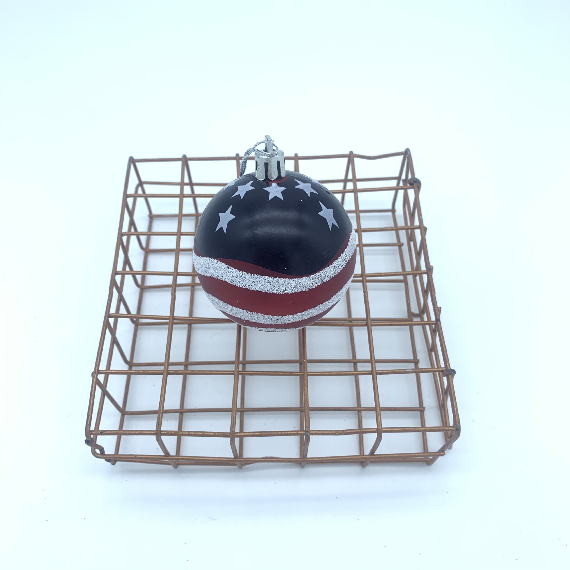 Cross-border exclusivo para el patrón de la bandera del Día Nacional de EE. UU. conjunto 24 BOLA DE Navidad estrella colgante combinación traje