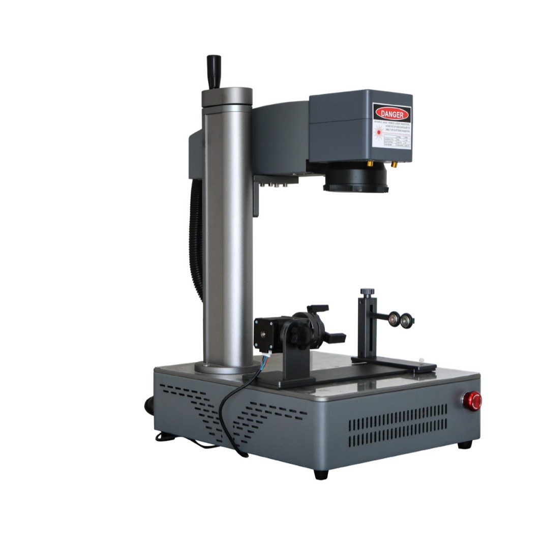 桌面式激光打标机小巧便携式精密激光头自带手动支架调节焦距