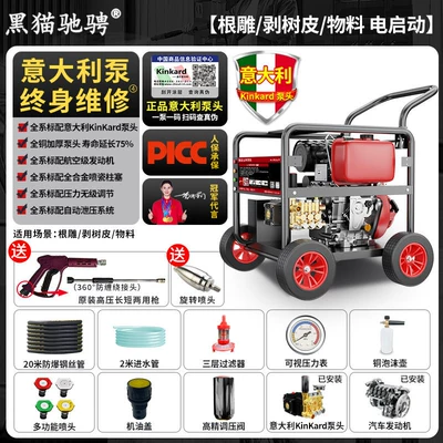 Car washing machine — High-Power Cleaning Machine Commercial Industrial - root-carvingbark-strippingmaterial-free-rotating-nozzle-diesel-power20m-steel-wire-pipeelectric-start