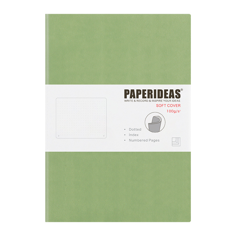 パパリデアス手帳5ソフト手帳空白点陣方眼本ビジネスオフィスシンプル手帳