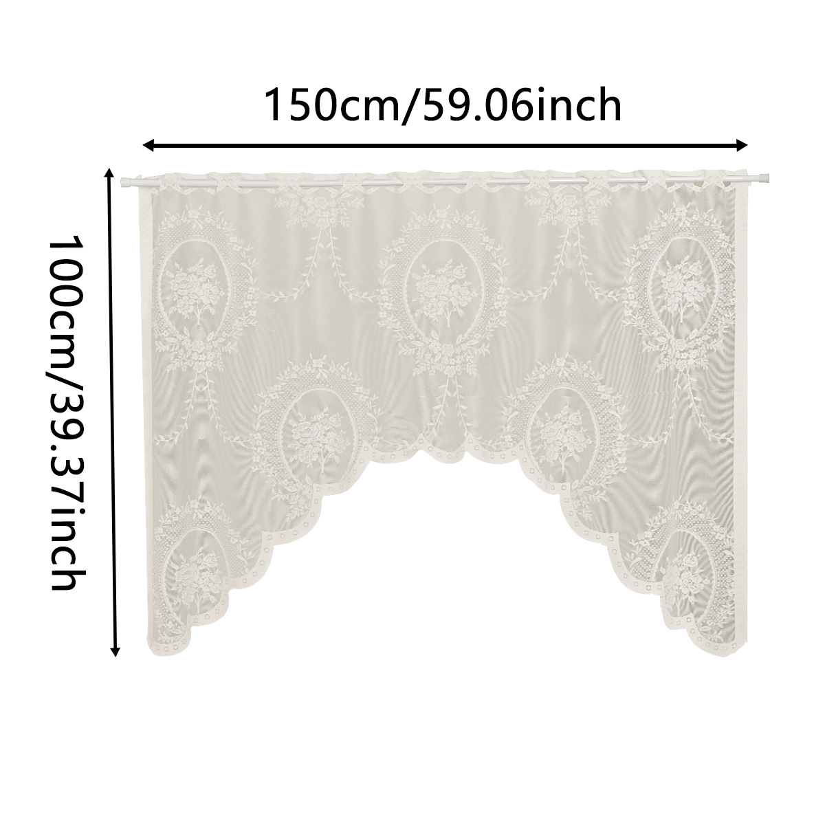 Nuevos espejos transfronterizos de media cortina de ventana de barra de cortina de sombra de sombra de tela de sala de estar decoración de estudio TEMU