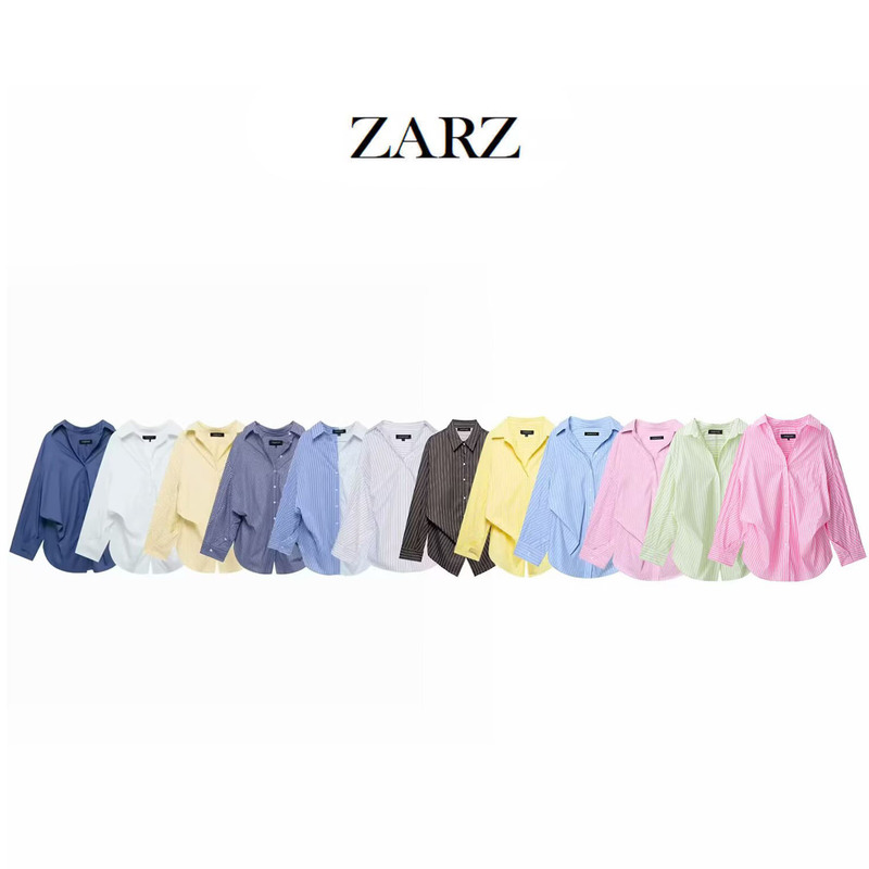 Zarz Self-Made European and American Style New Women's Clothing, Fashionable and Stylish Loose Poplin Shirt 3520/608 Zarz Self-Made European and American Style New Women's Clothing, Fashionable and Stylish Loose Poplin Shirt 3520/608