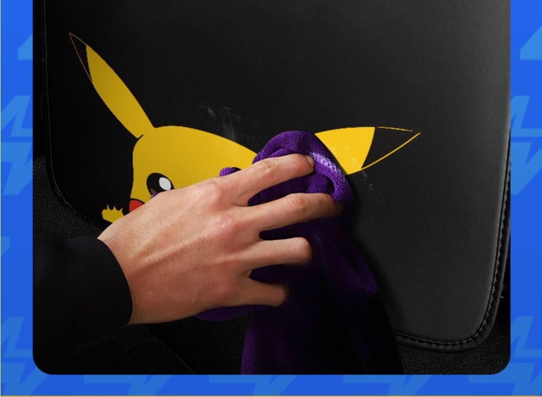 Car Seat Back Storage Bag Rear Seat Anti-kick Pad Protective Pad Back Hanging Bag Storage Bag Box Cartoon Pikachu