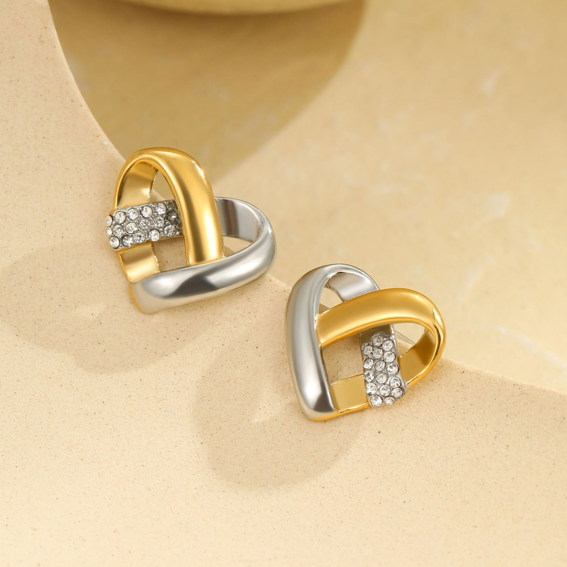 12g Weight 0.03µm-0.05µm Gold Plating Thickness PVD Coated Gold Plating Process 304 Stainless Steel Ear Needle Material Real Gold Plated Plating Material Drop Earrings, Ear Studs Classification 1 Pair Quantity Holiday, Daily Occasion 304 Stainless Steel Material Heart Shape Pattern All Seasons Season Women's Gender Polished Finish IG Style, Elegant, Modern Style Style Waterproof Non Tarnish, Mixed Metal, Plating Craft PVD Coated Real Gold Plated Heart Shape 304 Stainless Steel IG Style Elegant Modern Style Waterproof Non Tarnish Drop Earrings Ear Studs 7