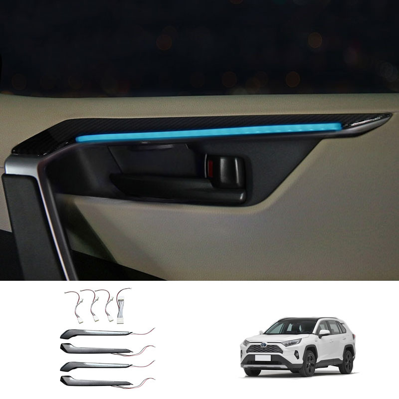 20-21 TOYOTA RAV4 RONGFANG 자동차 인테리어 스티커 내부 도어 팔걸이 트림 WEILANDA 분위기 램프에 적합