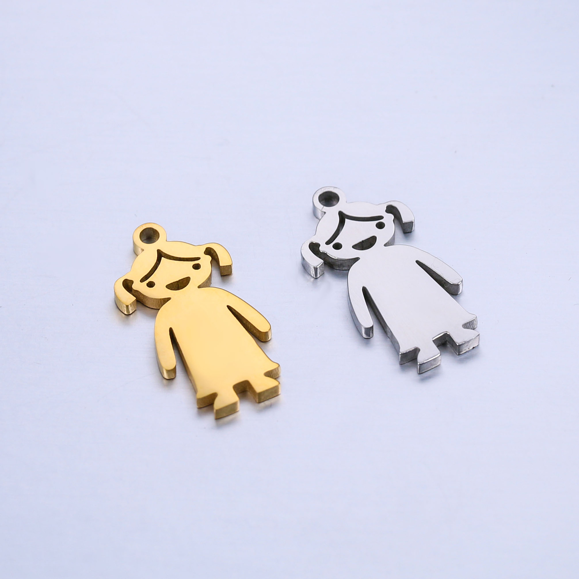7g Weight Pendant Jewelry Making Type 10 * 20mm Jewelry Making Size DIY Jewelry Accessories Classification 5 PCS/Package Quantity 304 Stainless Steel Material Human, Animal Pattern All Seasons Season Plating Design Basic, Simple Style Style 5 PCS/Package 10 * 20mm 304 Stainless Steel Human Animal Pendant 13