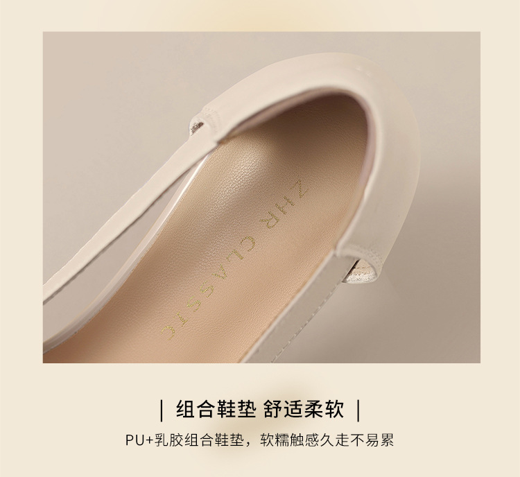 Sandal hở mũi nữ da thật cao gót đế dày thiết kế khoét lỗ — KM53 màu đen chi tiết 9
