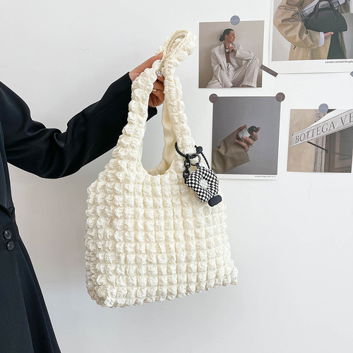 Amazon cross-border supply South Korean pleated shoulder bag, underarm bag, hand-held bag factory wholesale