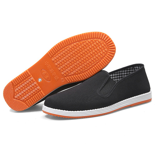 Factory direct sales old Beijing cloth shoes men's comfortable black cloth shoes handmade training shoes casual shoes traditional black cloth shoes