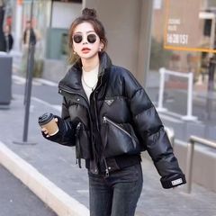 新型韓国版ins風ダウン綿服女装小柄ファッションショートタイプのパン服綿服立襟コートブーム