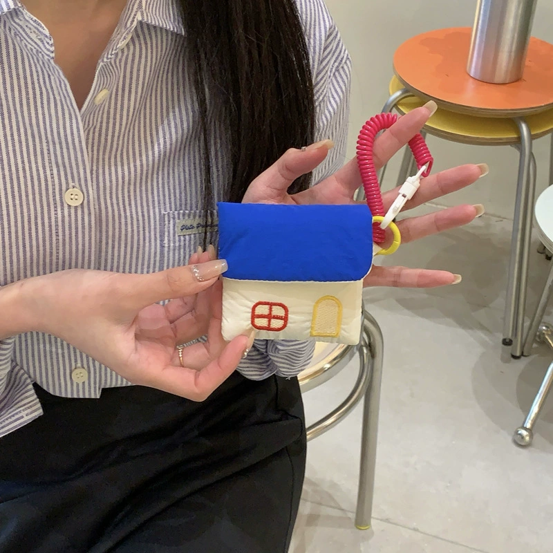 2024 Новый оригинальный дизайн хлопковый наполнитель дофаминового цвета мягкий устойчивый к падению портативный подвесной защитный чехол для наушников милый